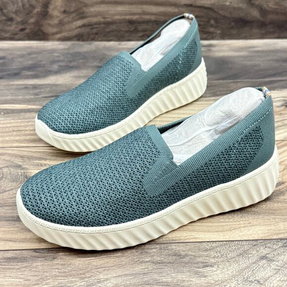 NIB Bzees Wednesday 9M Slip On Comfort Platform Sneakers Green - Picture 4 of 11